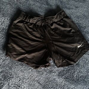 Nike Black Shorts with White Swoosh
